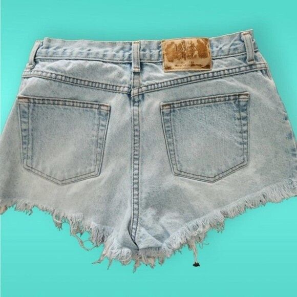 Y2K Moda Int'l the London Jean Cutoff Frayed Distressed Shorts 80s 90s - Sz 10 - Picture 2 of 9